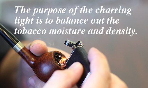 Smoking a pipe after packing